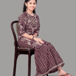 ..”Latest Printed Kurti with Palazzo Set for Girls – Cotton Blend Kurti   Comfortable Festive Wear   Elegant & Comfortable Ethnic Wear  for All Occasions”